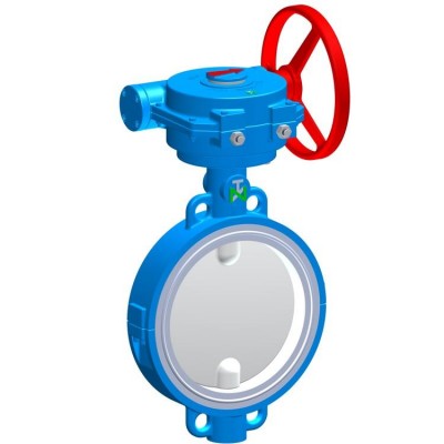 Imagem Principal de Fig 544 - Válvula borboleta tipo wafer com disco de inox revestido de PTFE